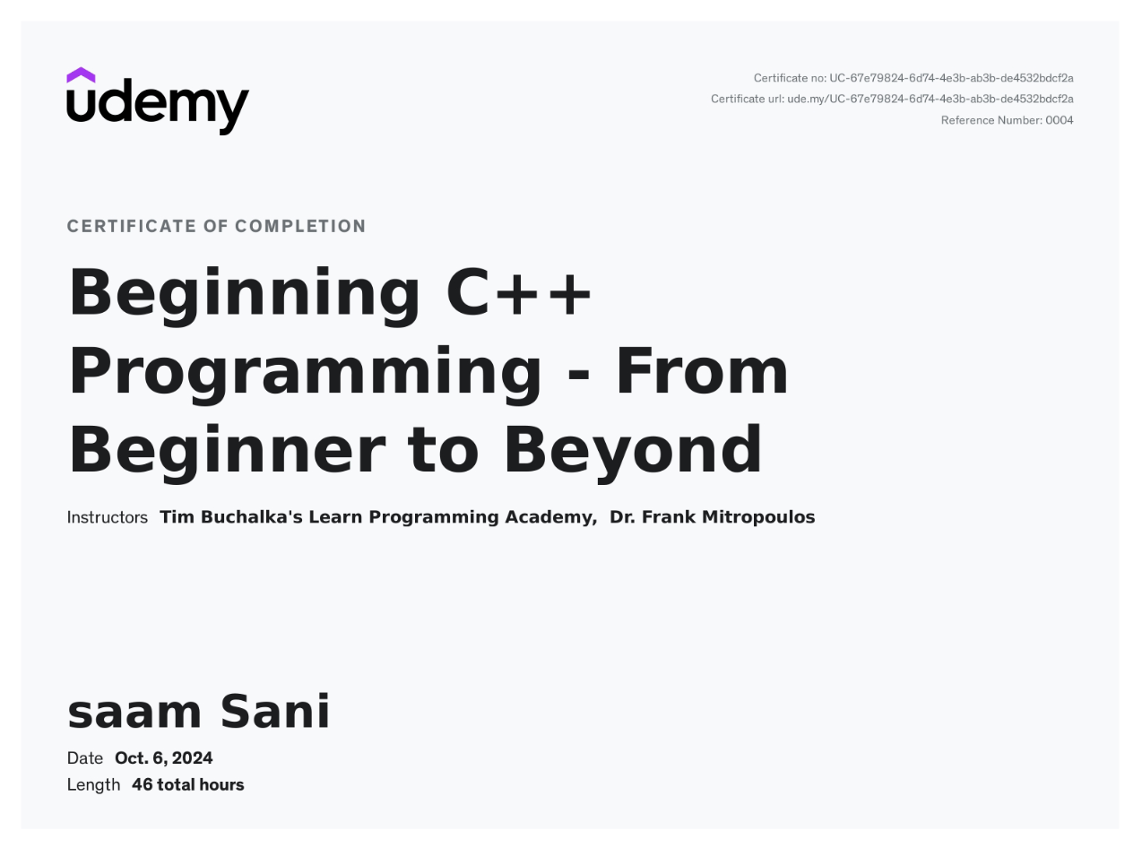 C++ Certification